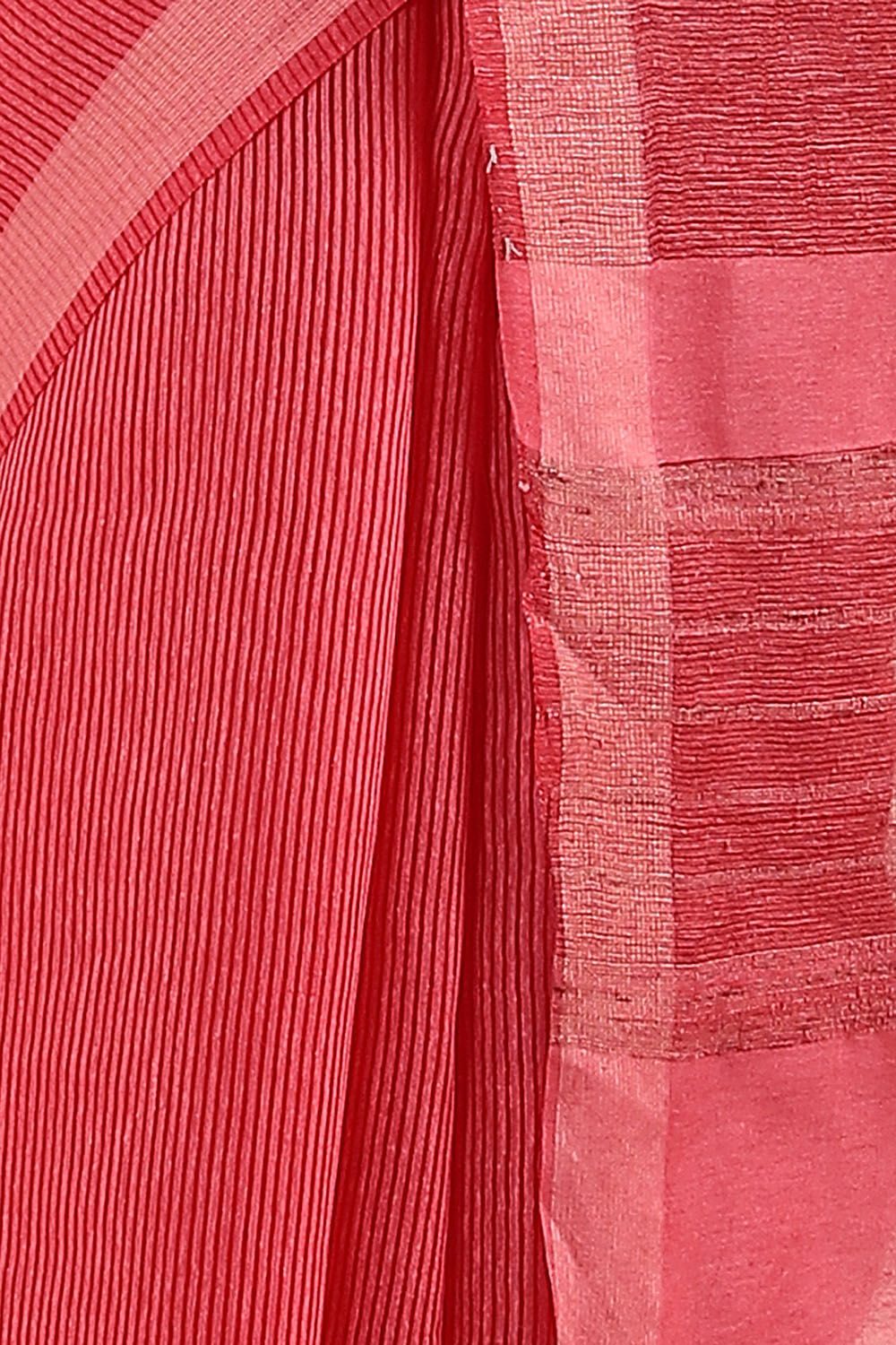 Red Pure Silk Woven Saree image number null