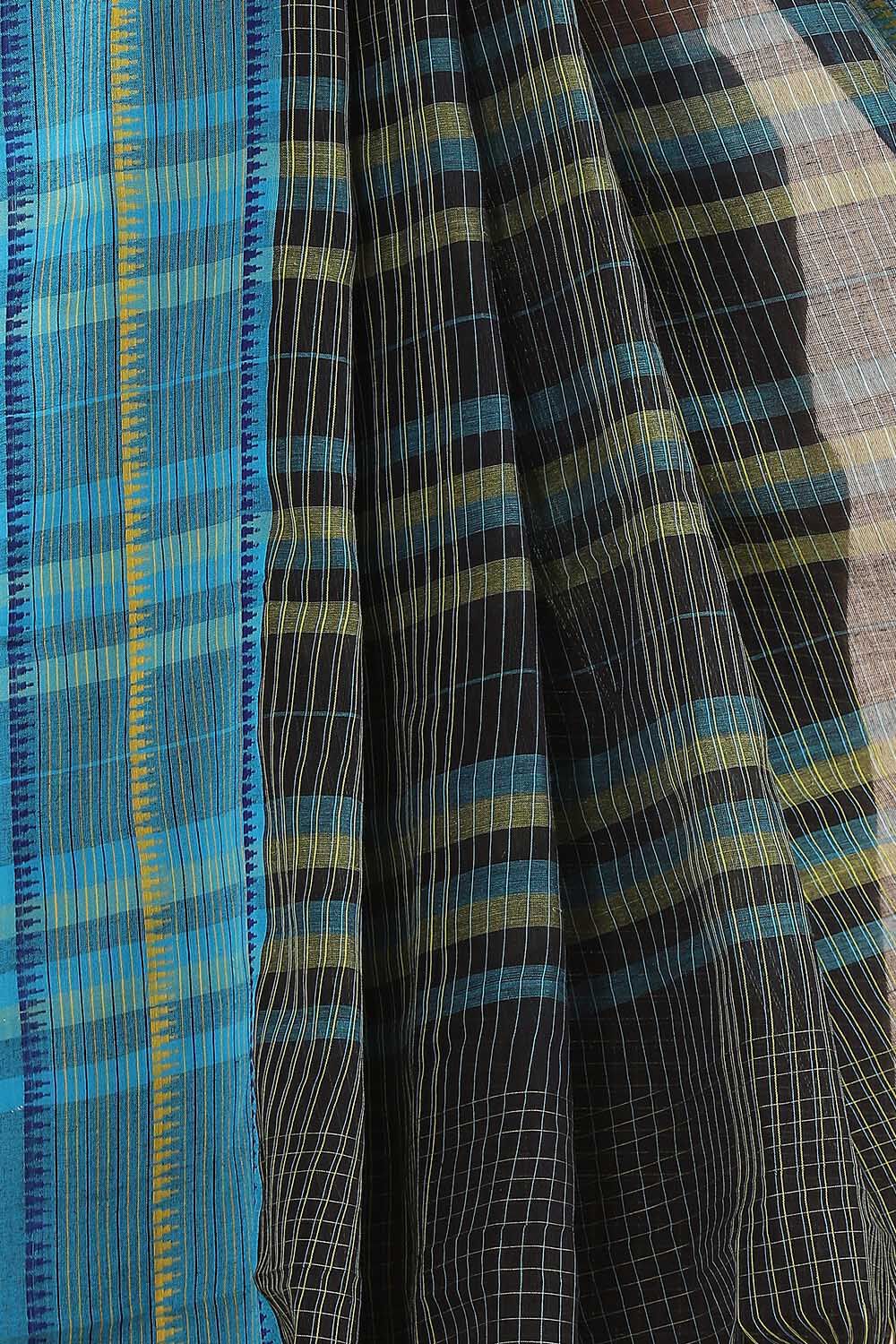 Black Pure Cotton Naranyanpet Saree image number null