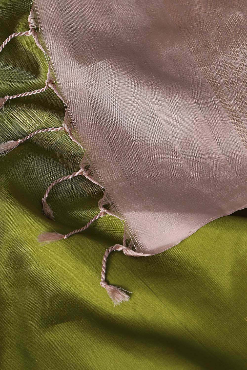 Green Pure Silk South Saree image number null