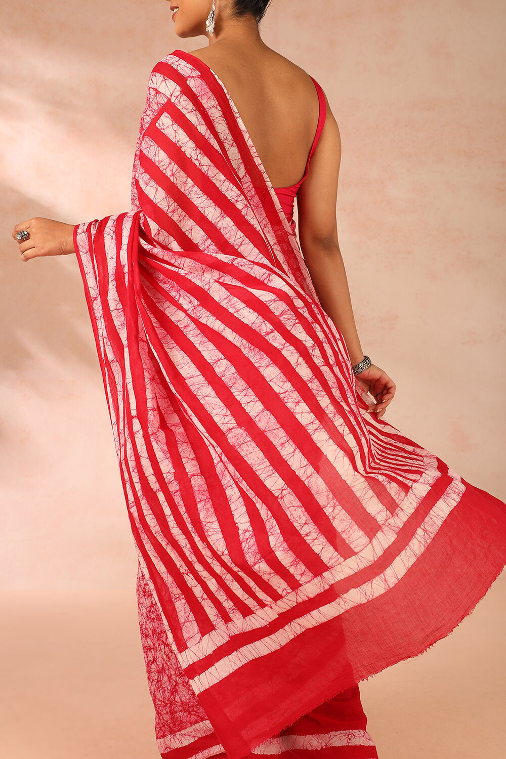 Red Ujjain Pure Cotton Printed Saree image number null