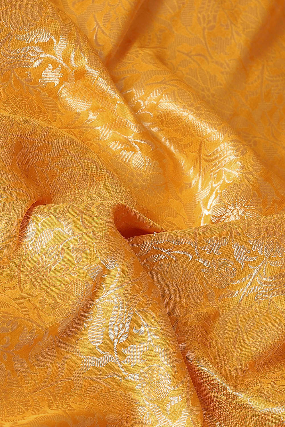 Yellow Pure Silk Banarasi Brocade Saree image number null