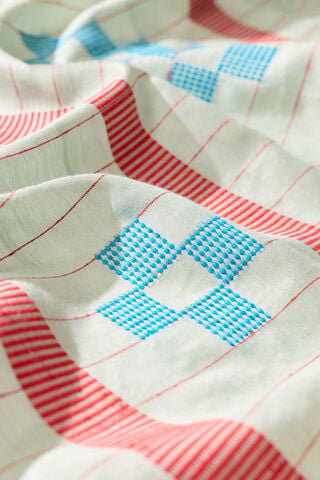 Light Blue Woven Silk Viscose Bhagalpur Saree thumbnail image number null