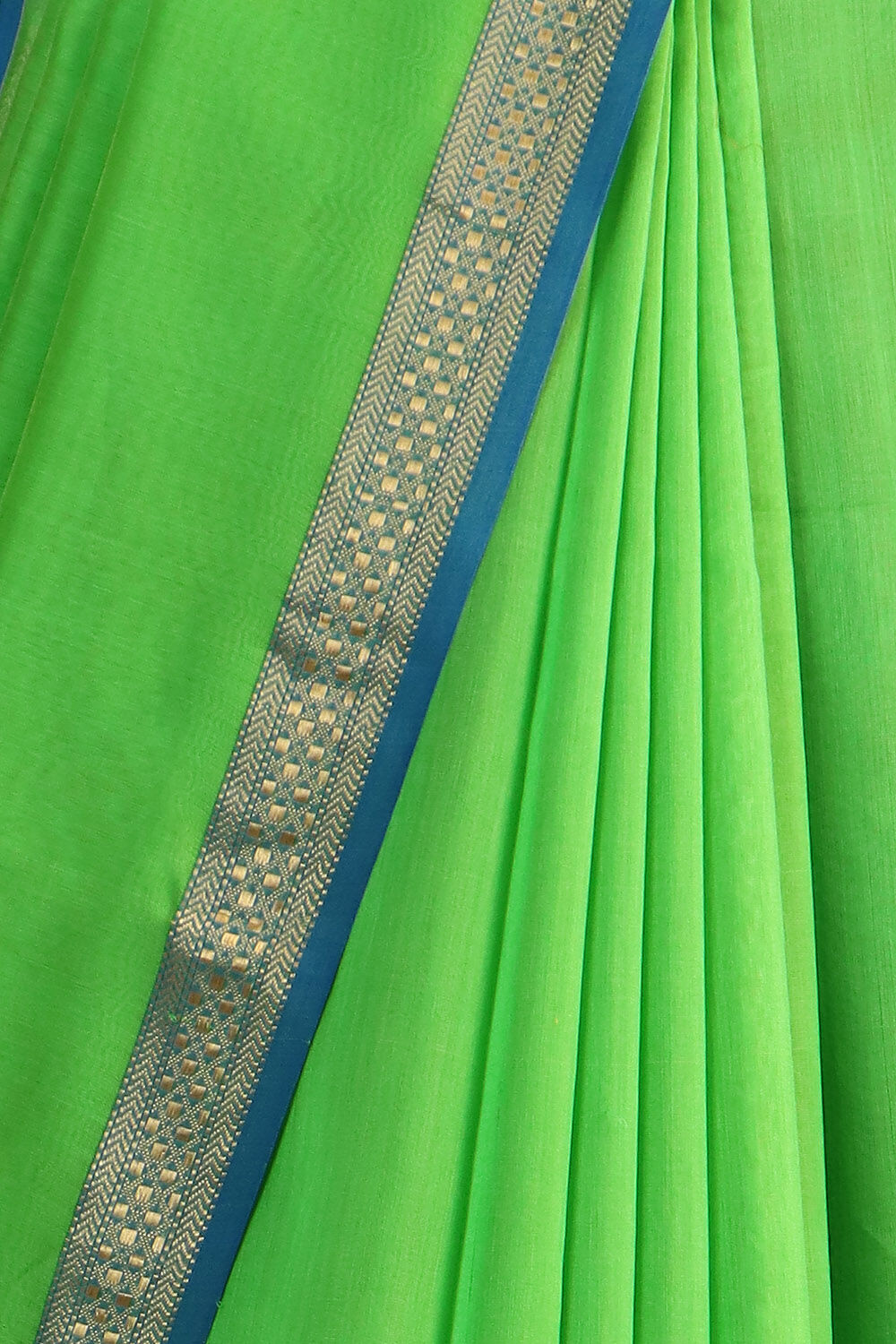 Green Pure Silk Cotton Maheshwari Saree image number null