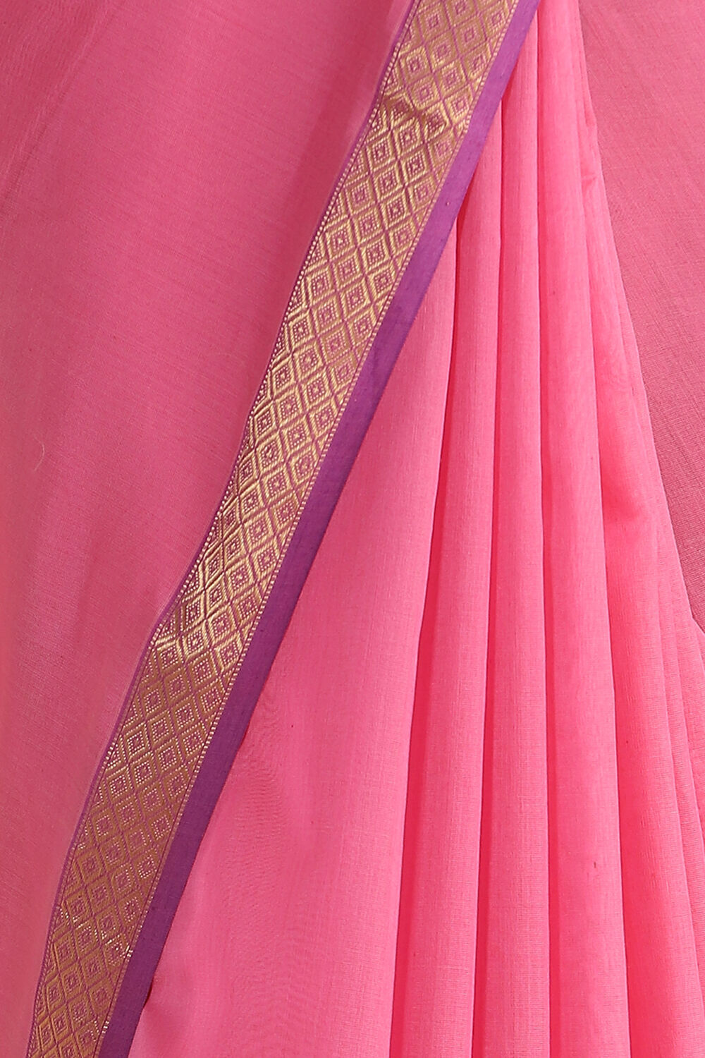 Pink Handwoven Maheswari Pure Silk Cotton Saree image number null