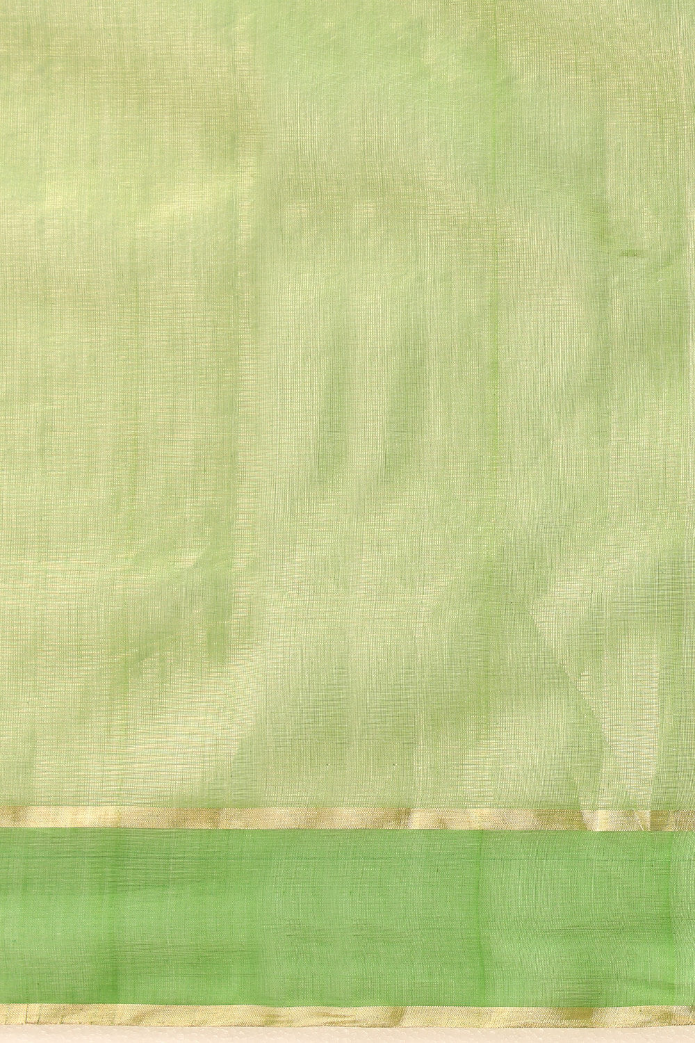 Green Woven Pure Silk Cotton Chanderi Saree image number null