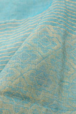 Light Blue Chattisgarh Pure Silk Tissue Woven Saree thumbnail image number null