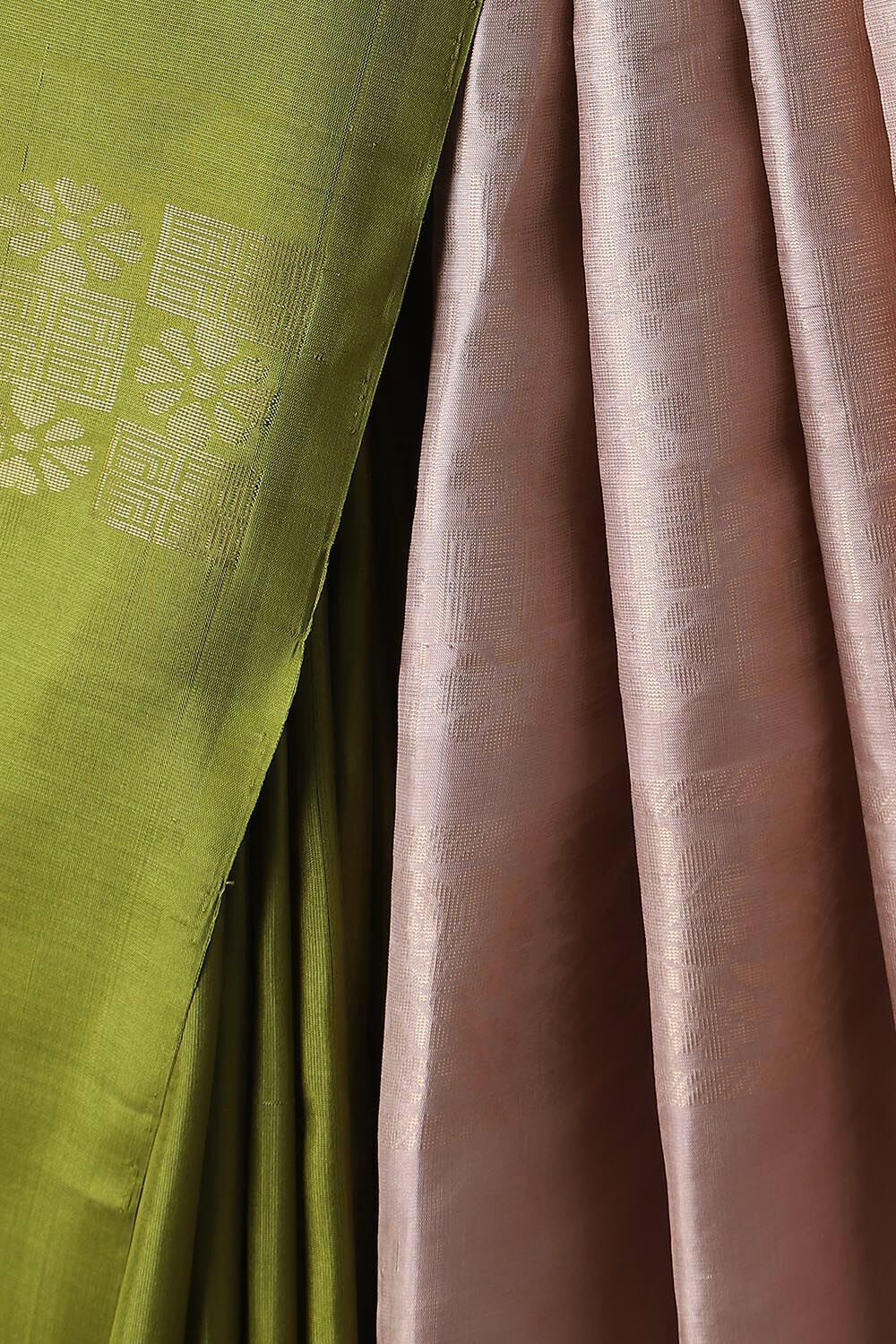 Green Pure Silk South Saree image number null