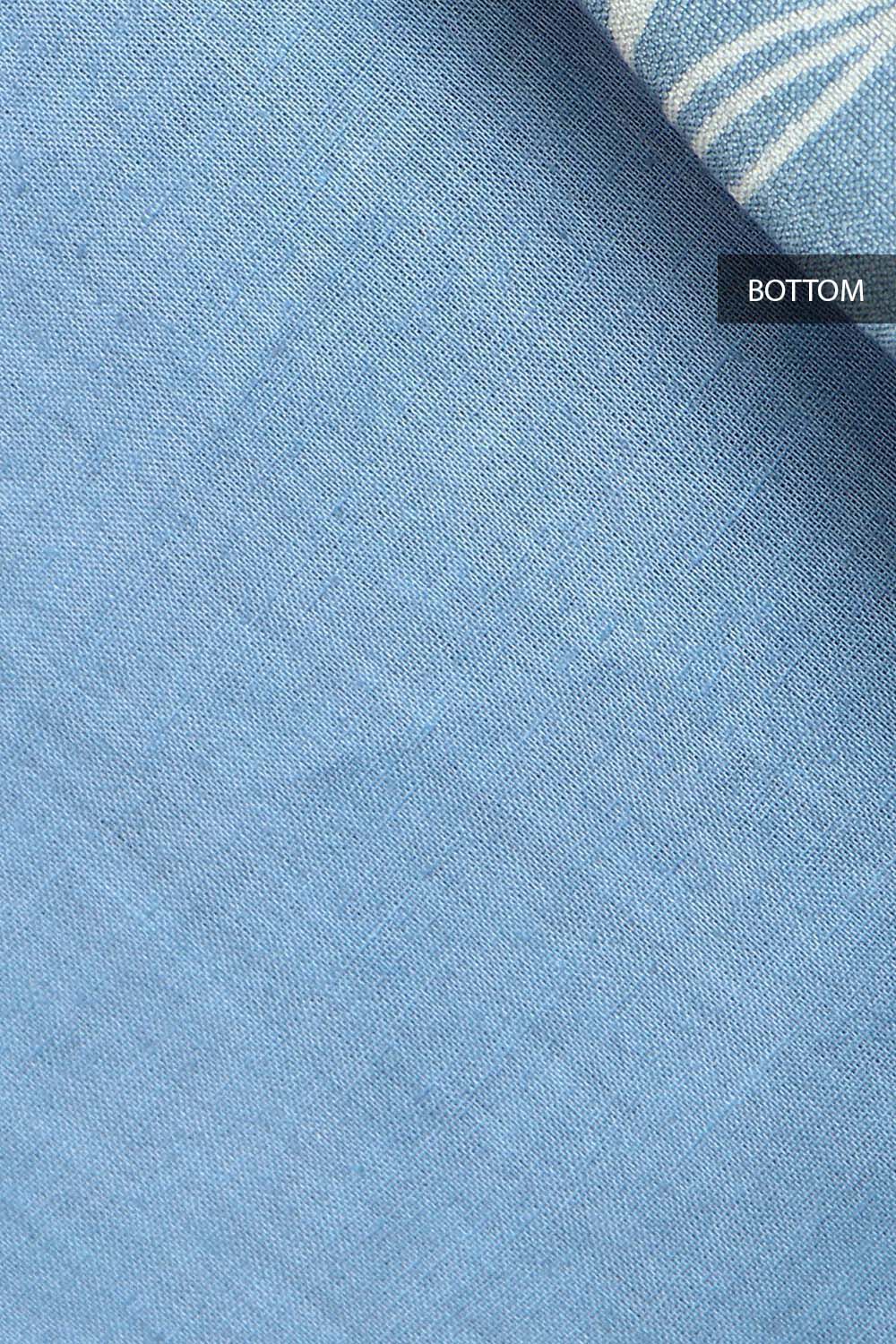 Blue Silk Cotton Printed Unstitched Suit Set image number null