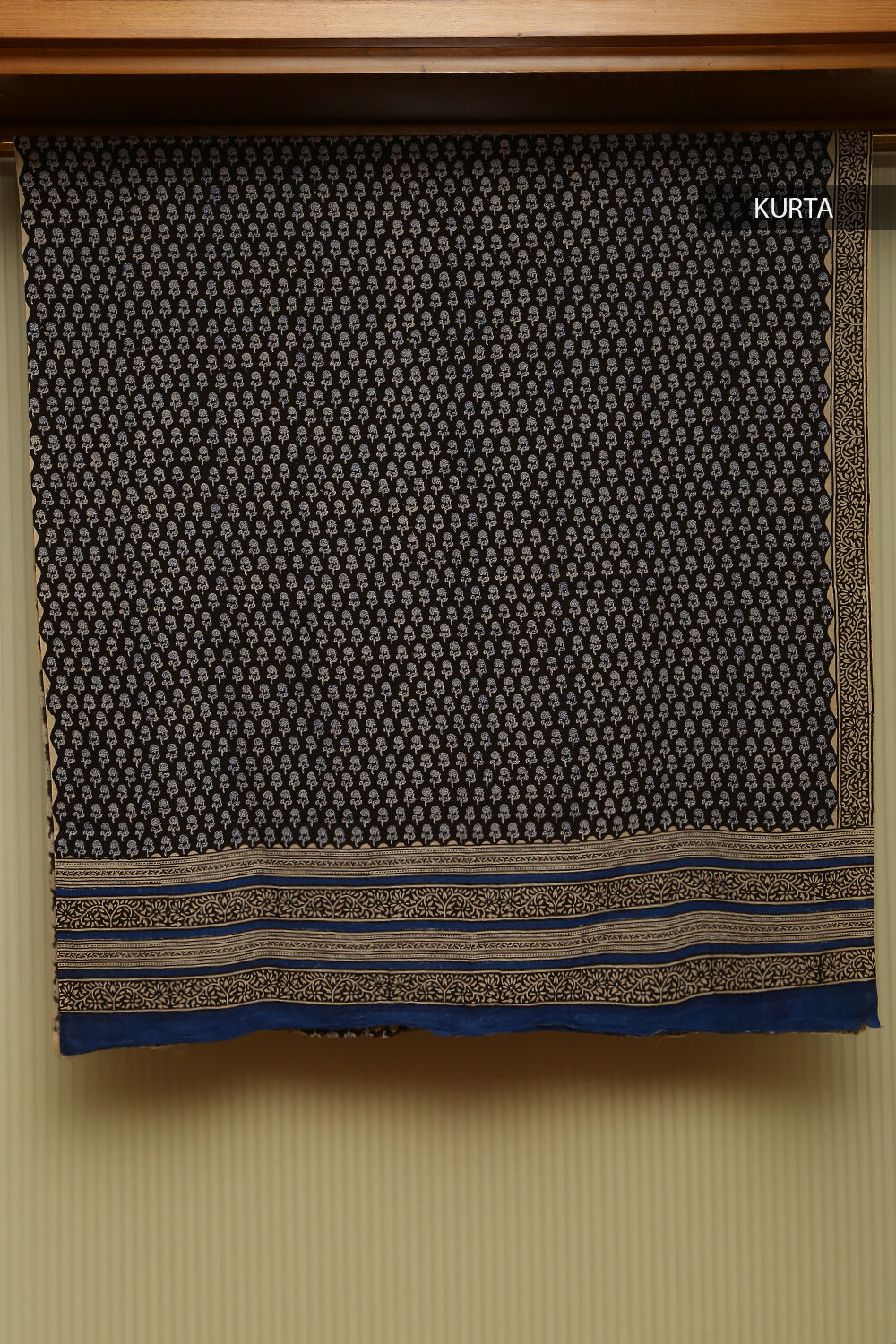 Black Bagru Pure Cotton Suit Set image number null