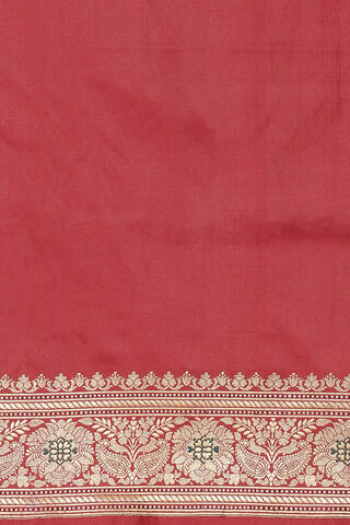 Red Pure Silk Banarasi Saree thumbnail image number null