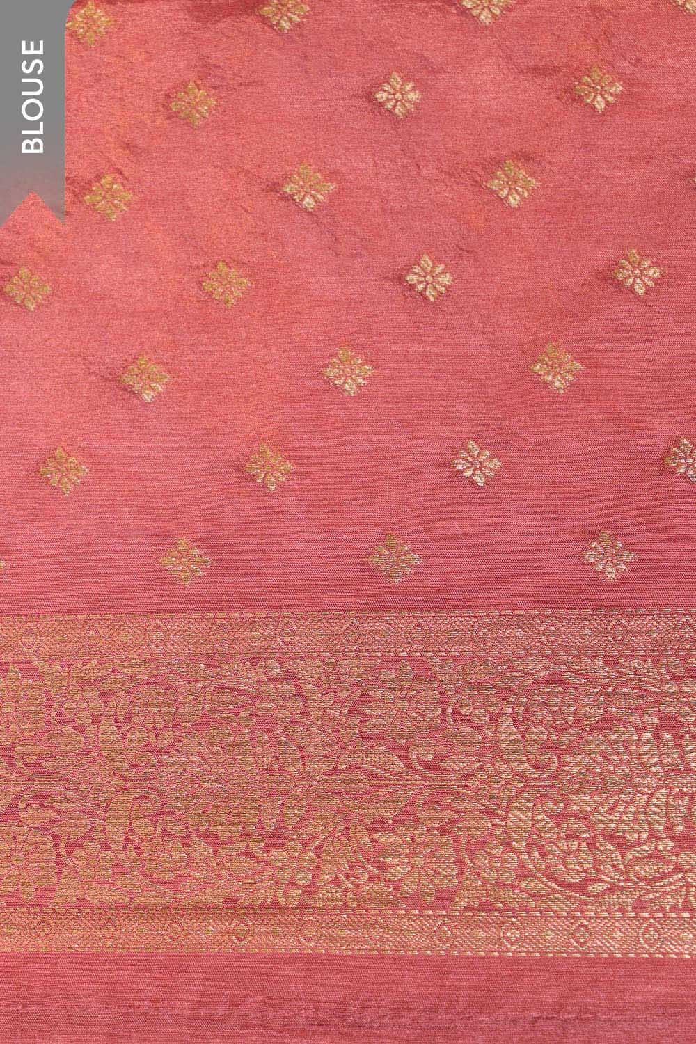 Pink Woven Pure Viscose Saree image number null