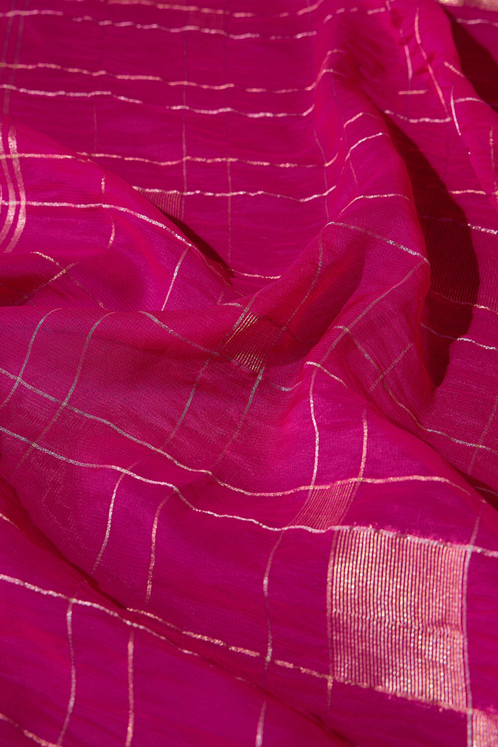 Pink Woven Viscose Saree image number null