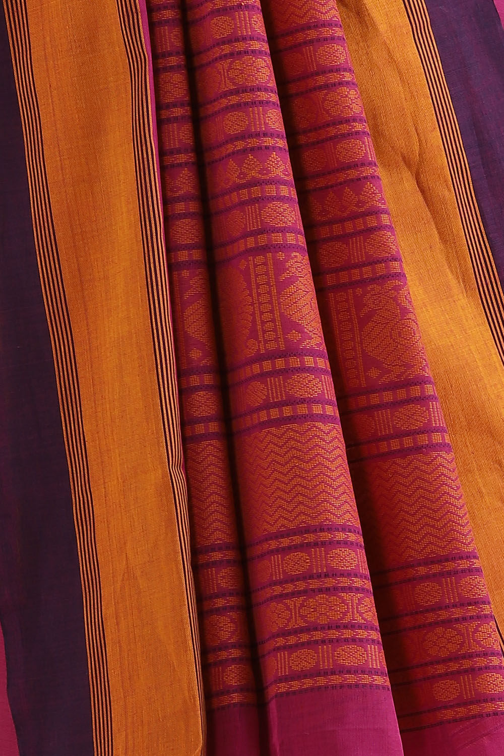 Dark Pink Pure Cotton South Saree image number null