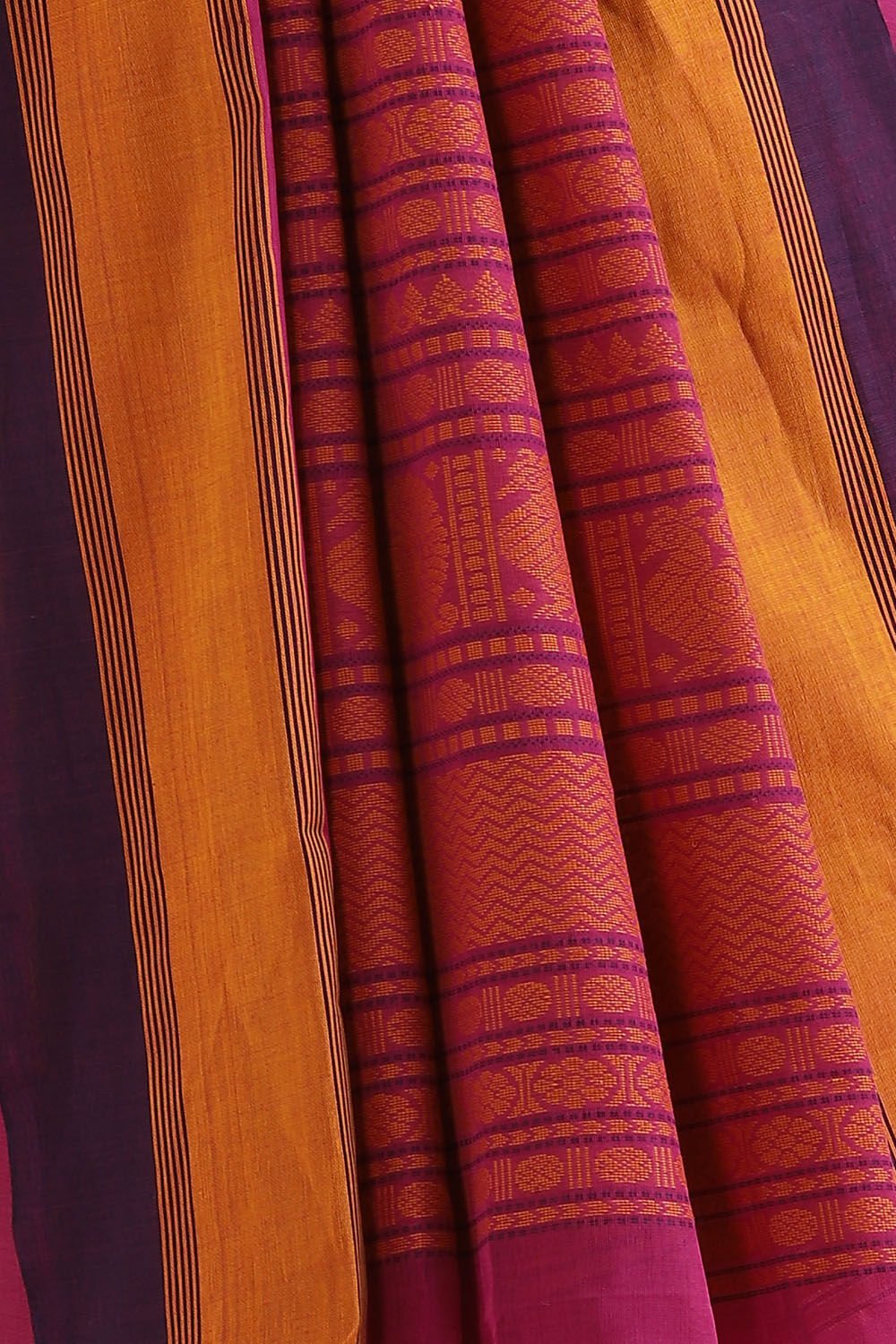 Dark Pink Pure Cotton South Saree image number null