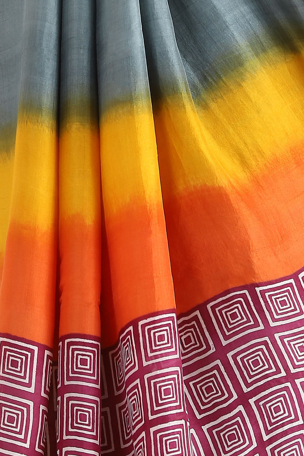 Yellow Pure Silk Printed Saree image number null
