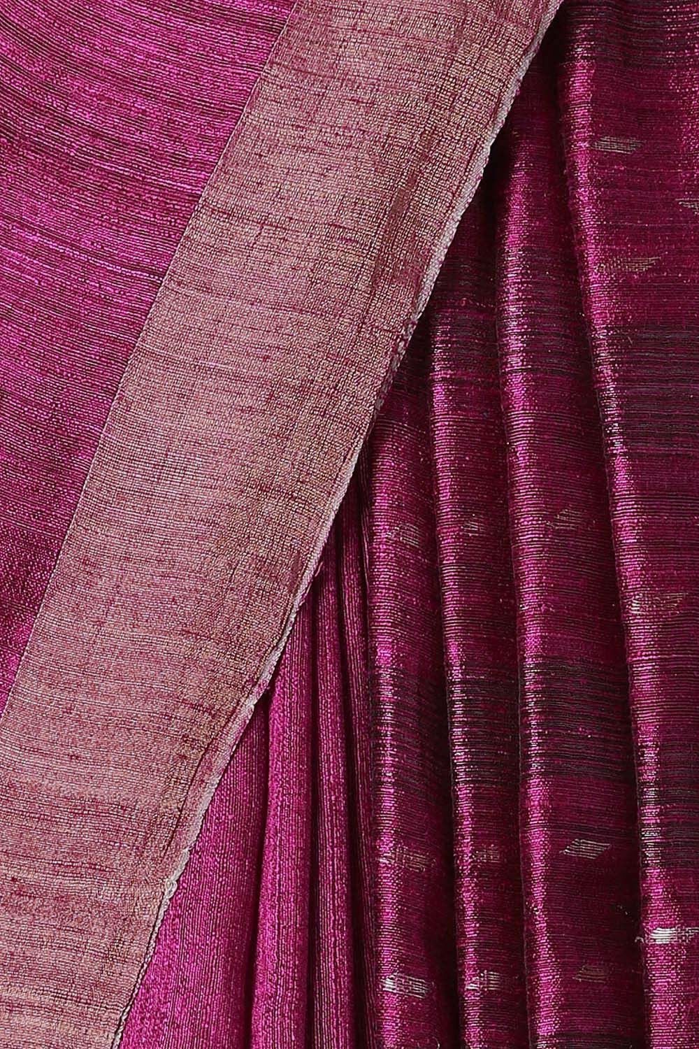 Pink Pure Silk Vanya Jamdani Saree image number null