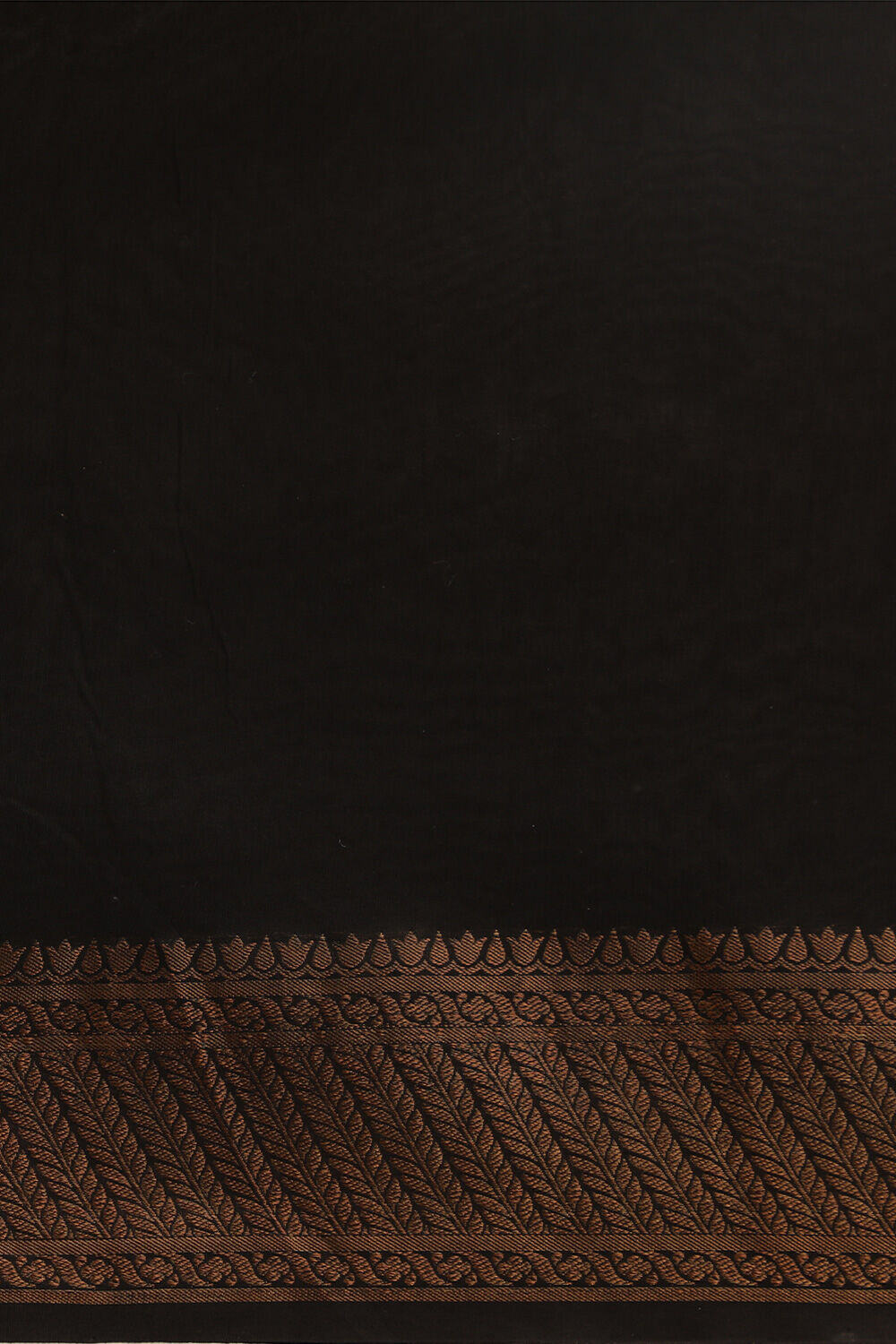 Black Pure Silk Cotton Block Printed Saree image number null