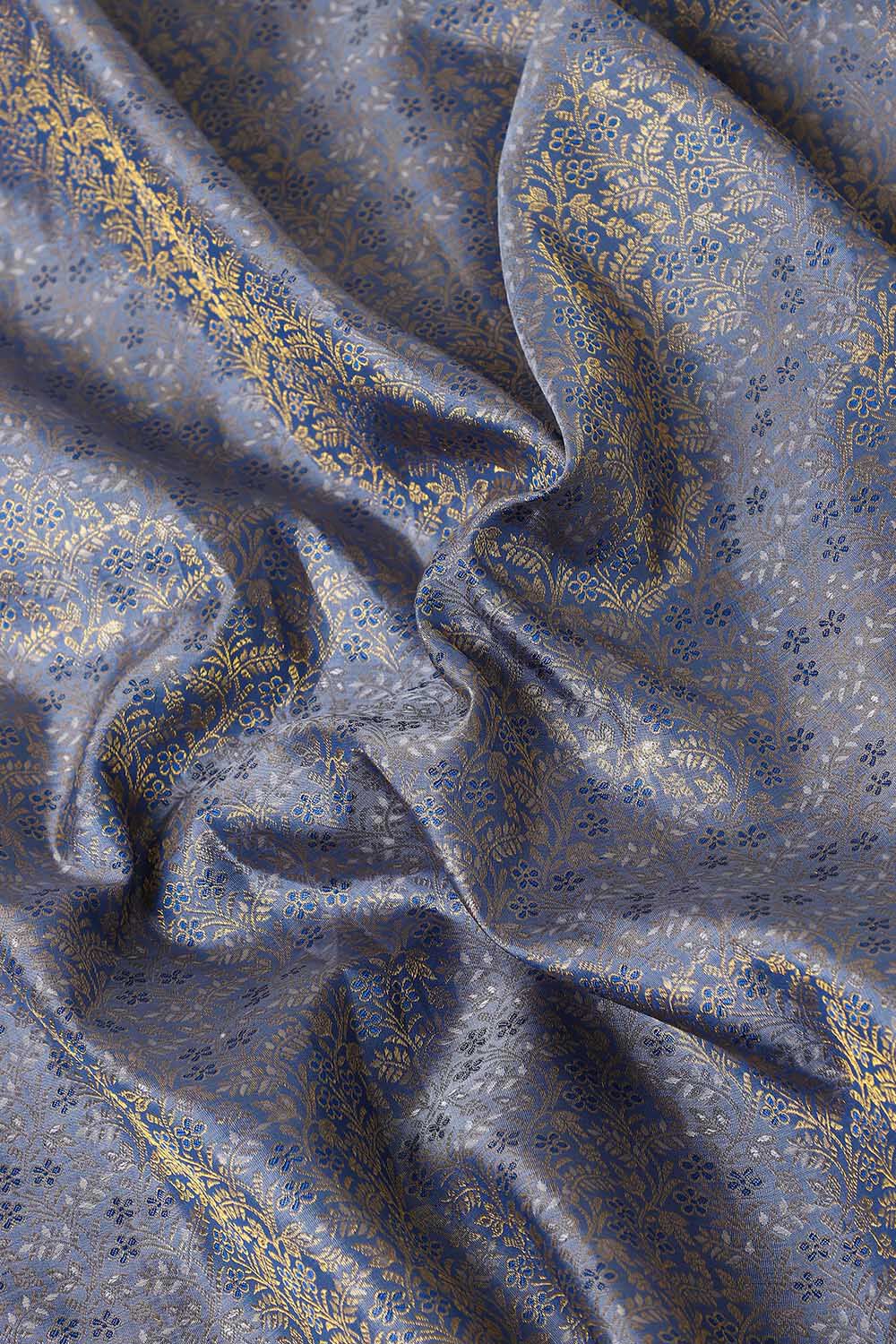 Grey Pure Silk Kanjivaram Saree image number null