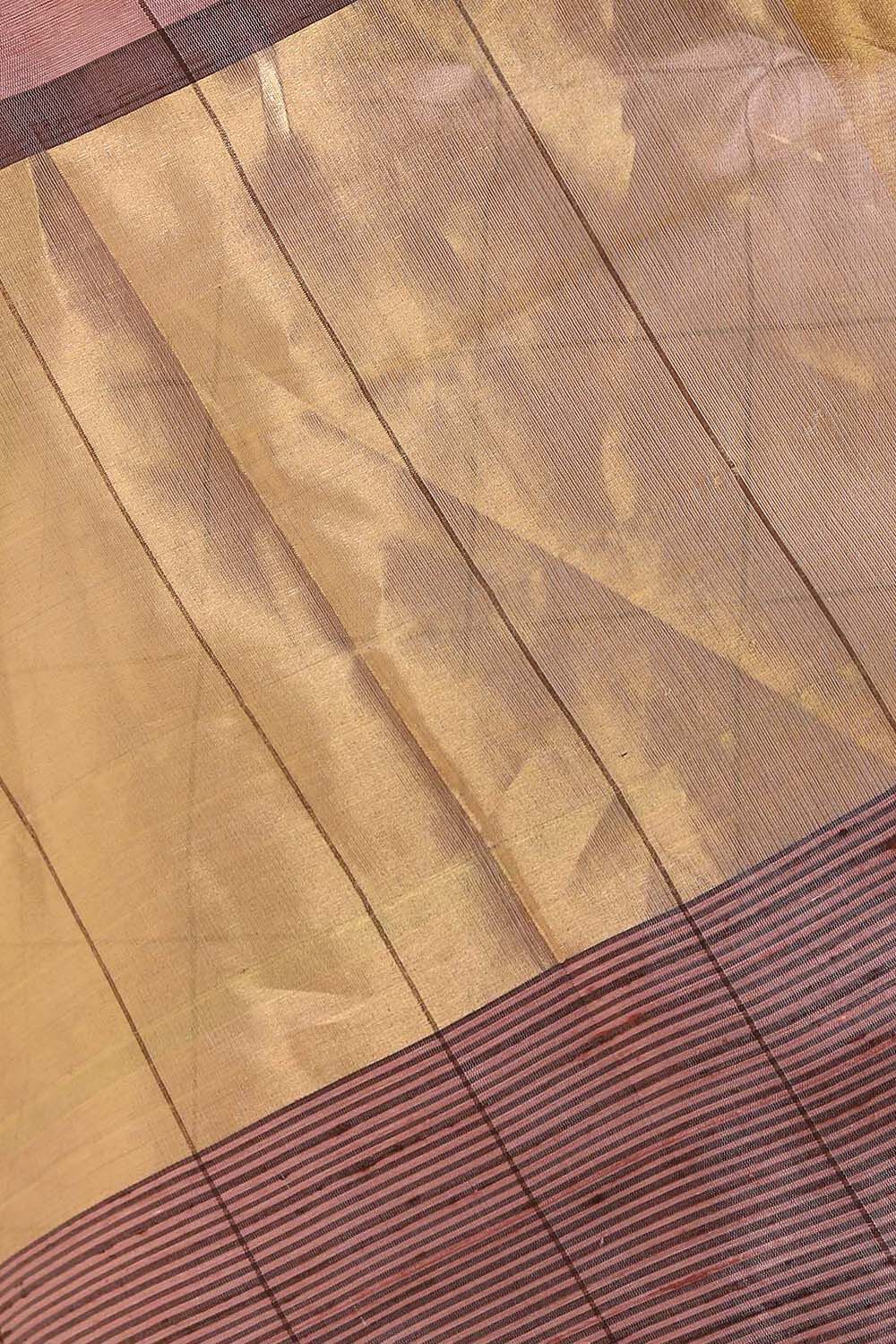 Light Pink Pure Tussar Silk Bhagalpuri Saree image number null