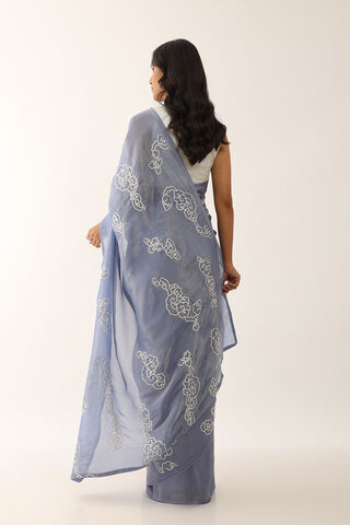 Blue Woven Viscose Tissue Saree thumbnail image number null