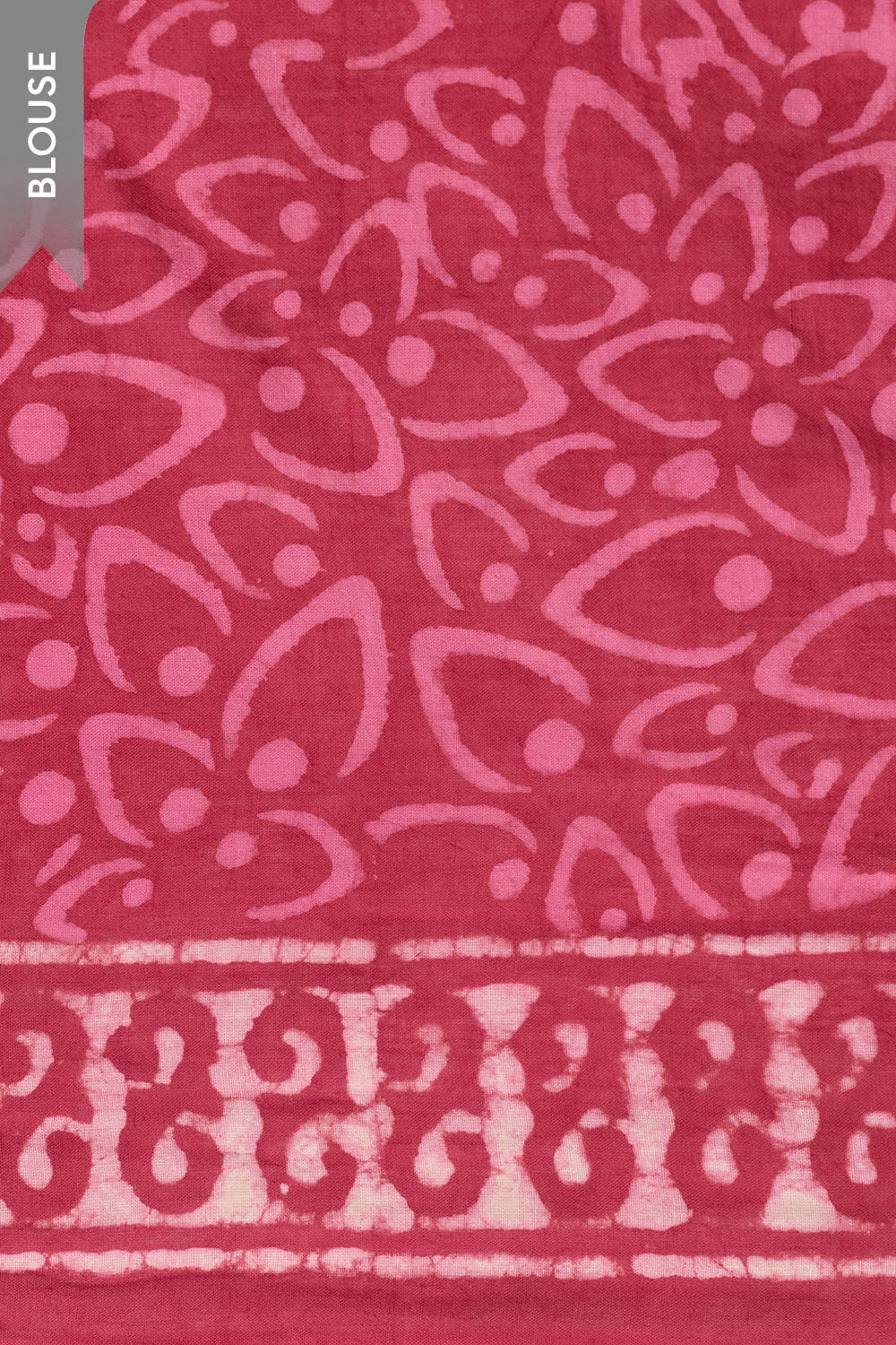 Pink Rajasthan Pure Cotton Dabu Block Printed Saree image number null