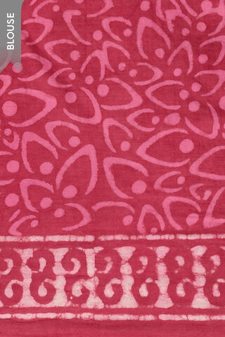 Pink Rajasthan Pure Cotton Dabu Block Printed Saree thumbnail image number null