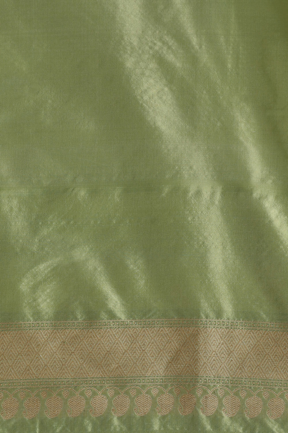 Light Green Pure Silk Banarasi Tanchoi Saree image number null