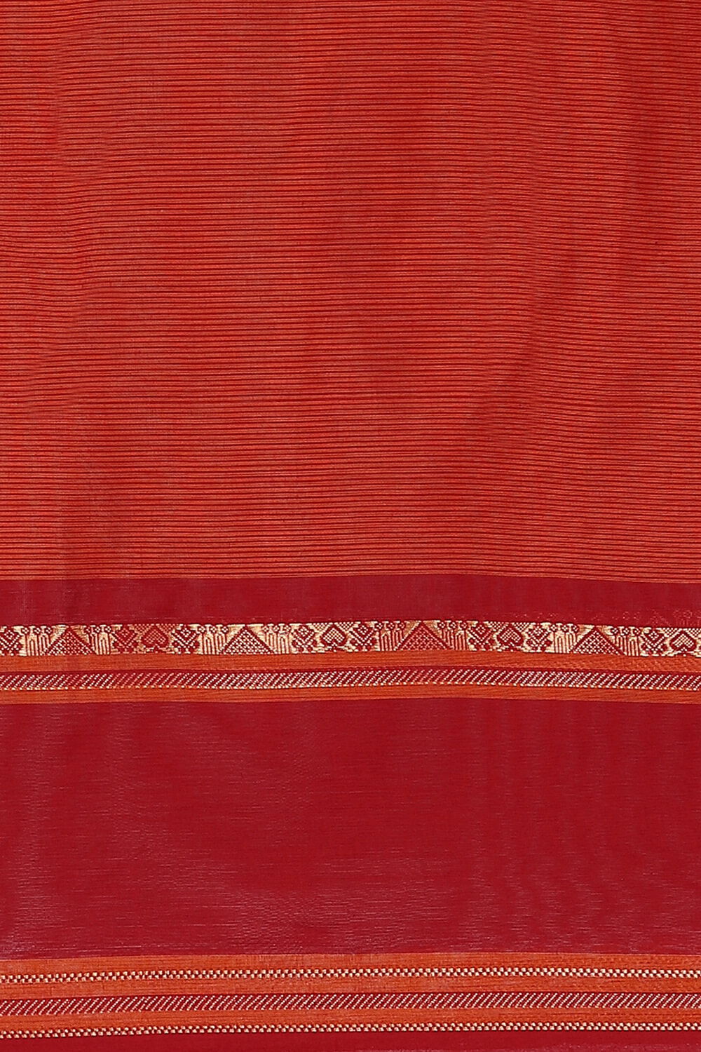 Red Pure Cotton Chettinad Saree image number null