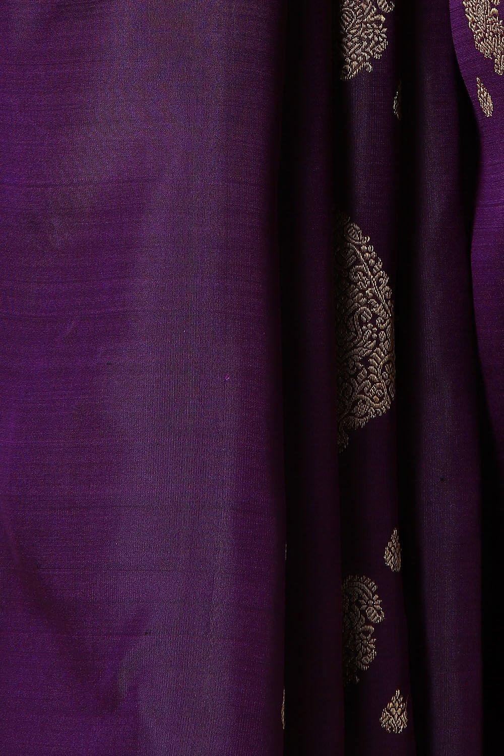 Violet Pure Silk Kanjivaram Saree image number null