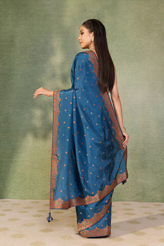 Blue Woven Design Pure Viscose Saree thumbnail image number null