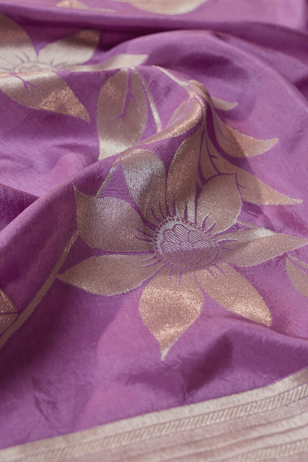 Violet Woven Pure Viscose Saree image number null