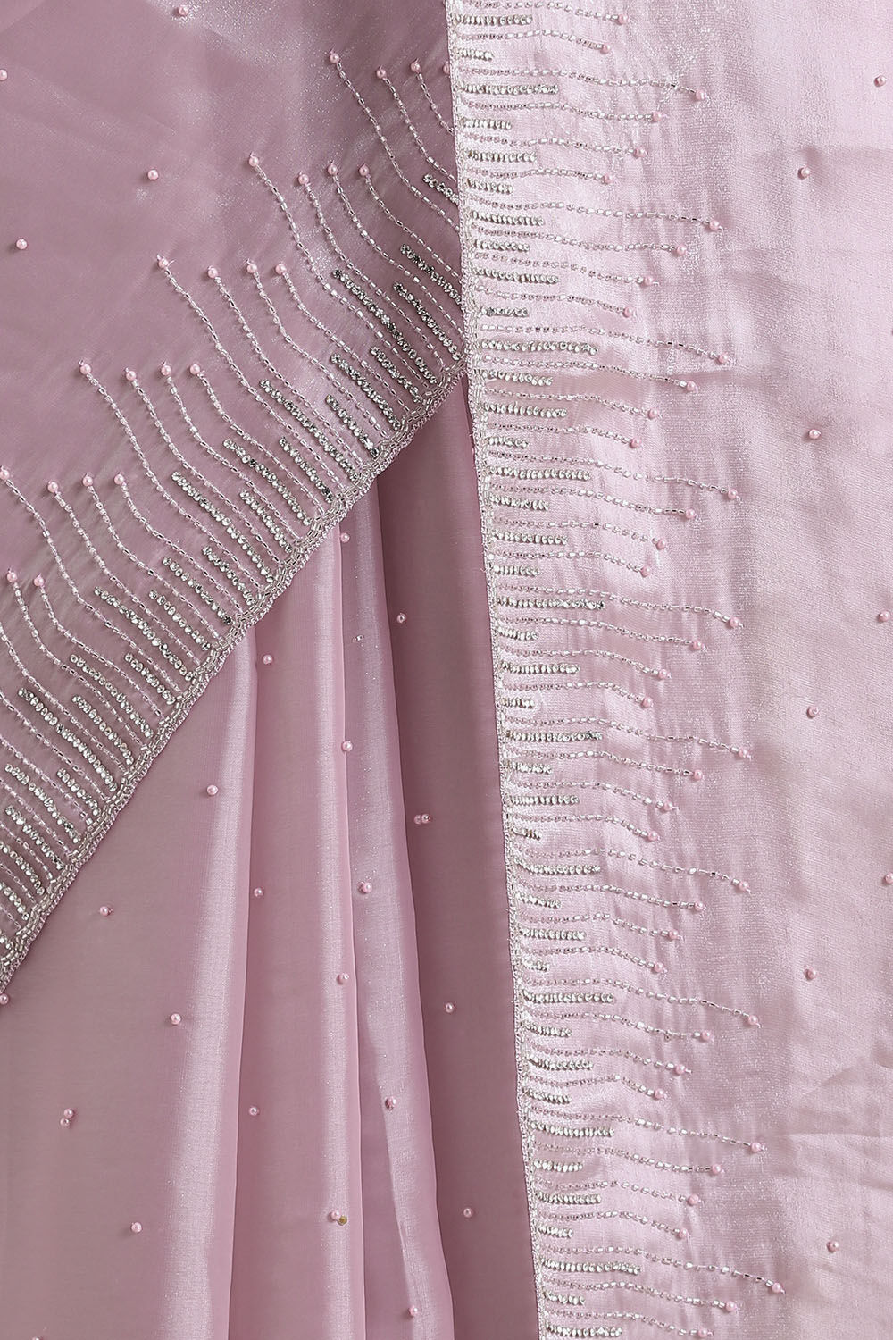 Light Pure Pink Embroidered Saree image number null