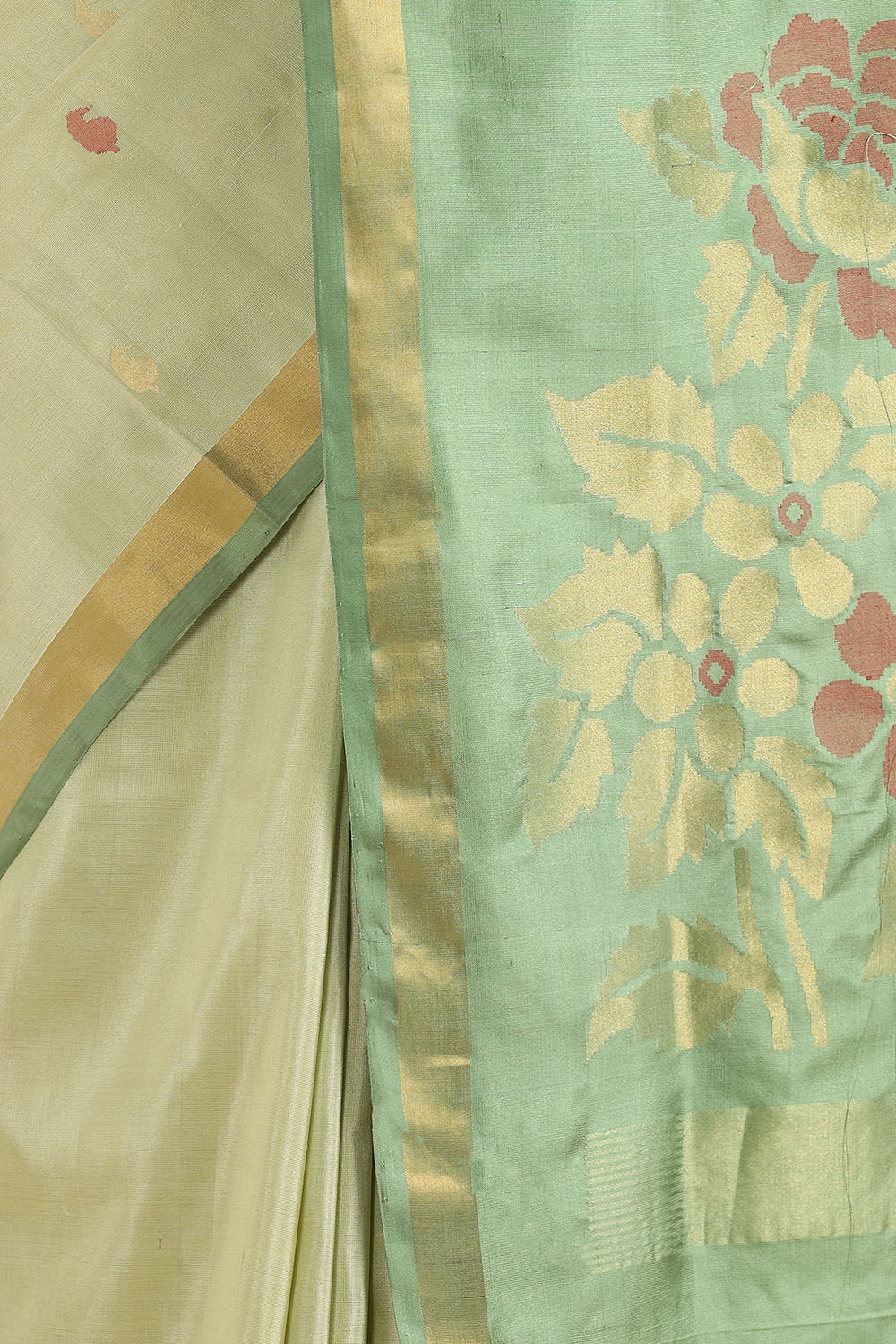 Light Yellow Pure Silk Uppada Jamdani Saree image number null