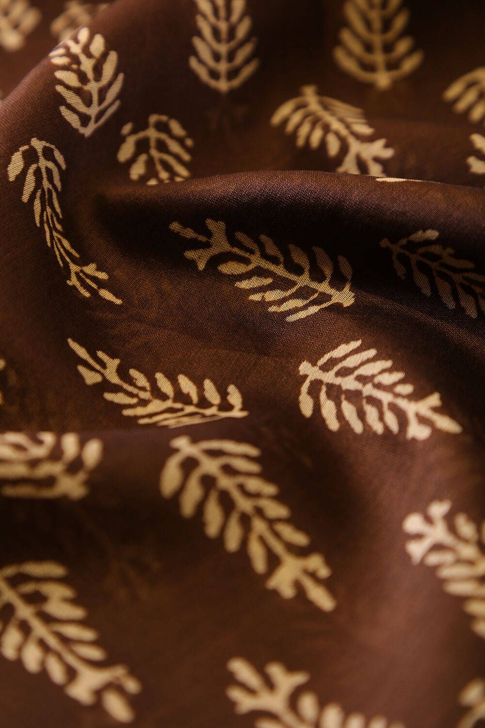 Brown Pure Silk Cotton Suit Set image number null