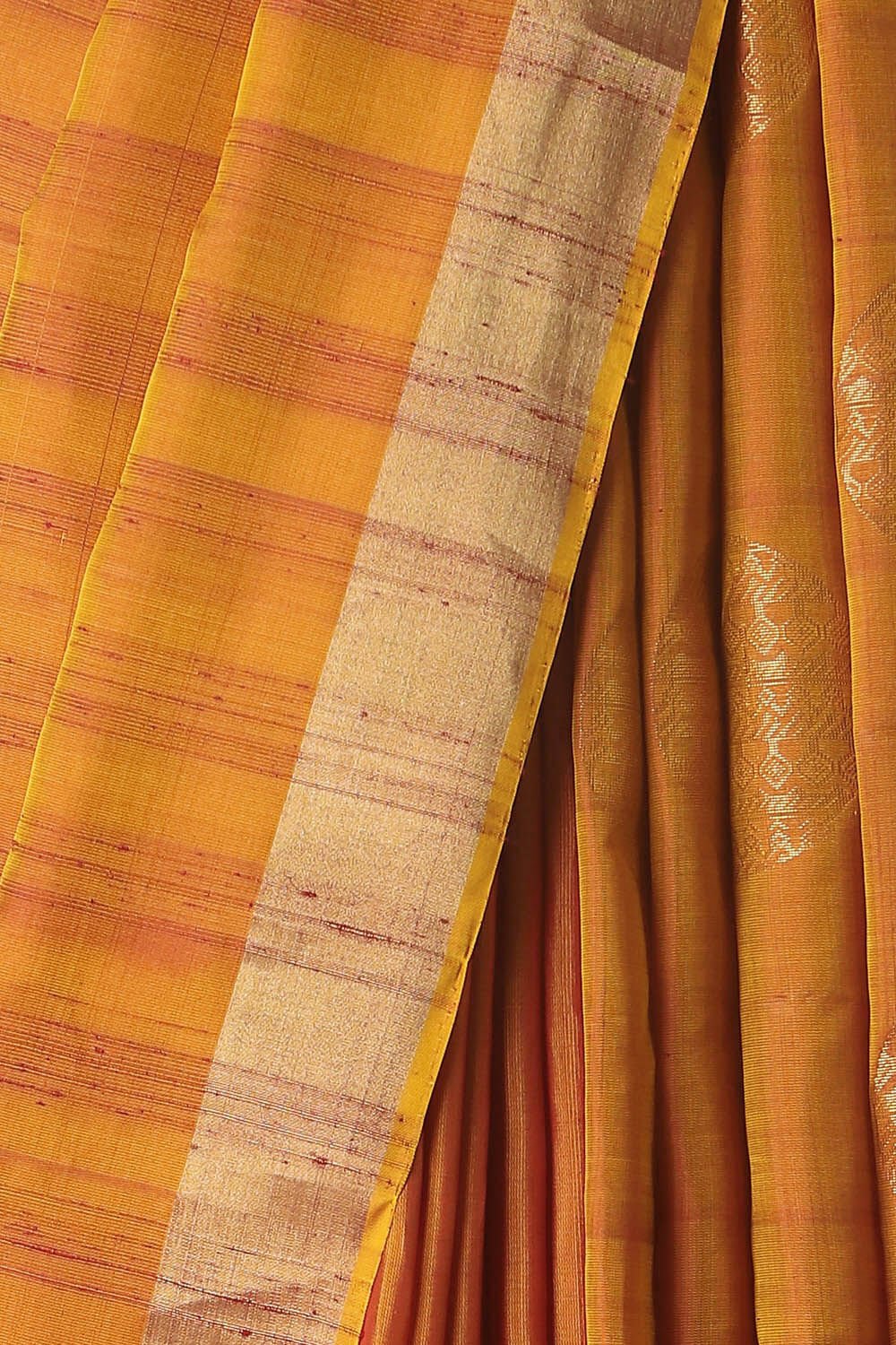 Yellow Pure Silk South Saree image number null
