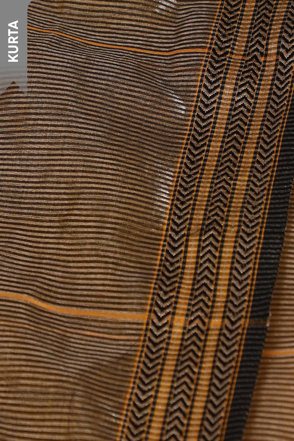 Brown Woven Pure Silk Tissue Unstitched Suit Set image number null