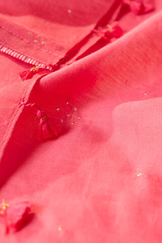 Pink Bengal Pure Silk Cotton Mukaish Embroidered Saree thumbnail image number null