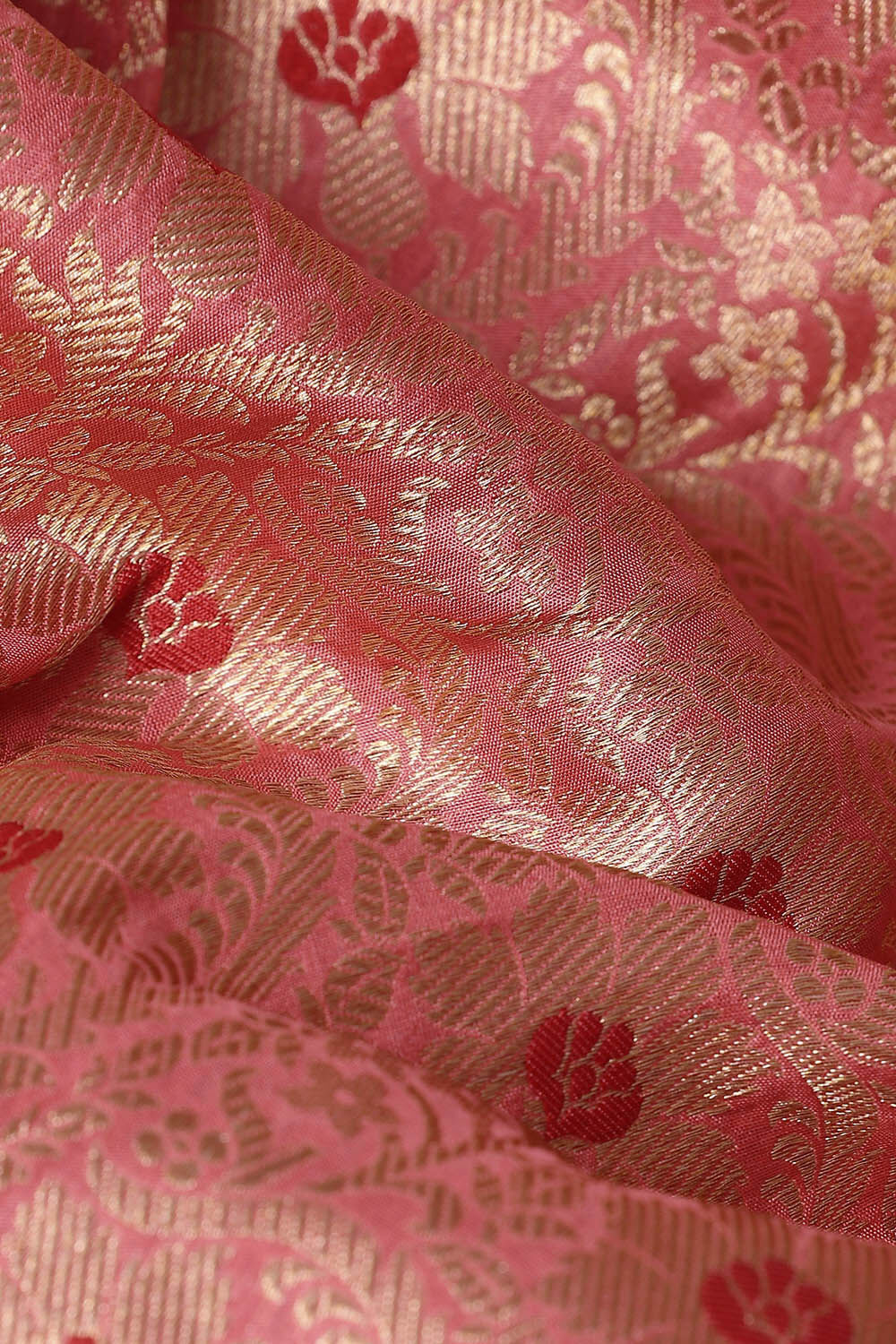 Pink Pure Silk Banarasi Brocade Saree image number null