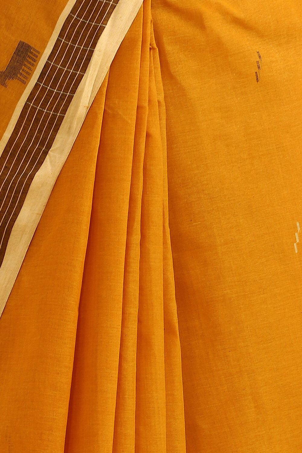 Orange Pure Cotton Bengal Saree image number null