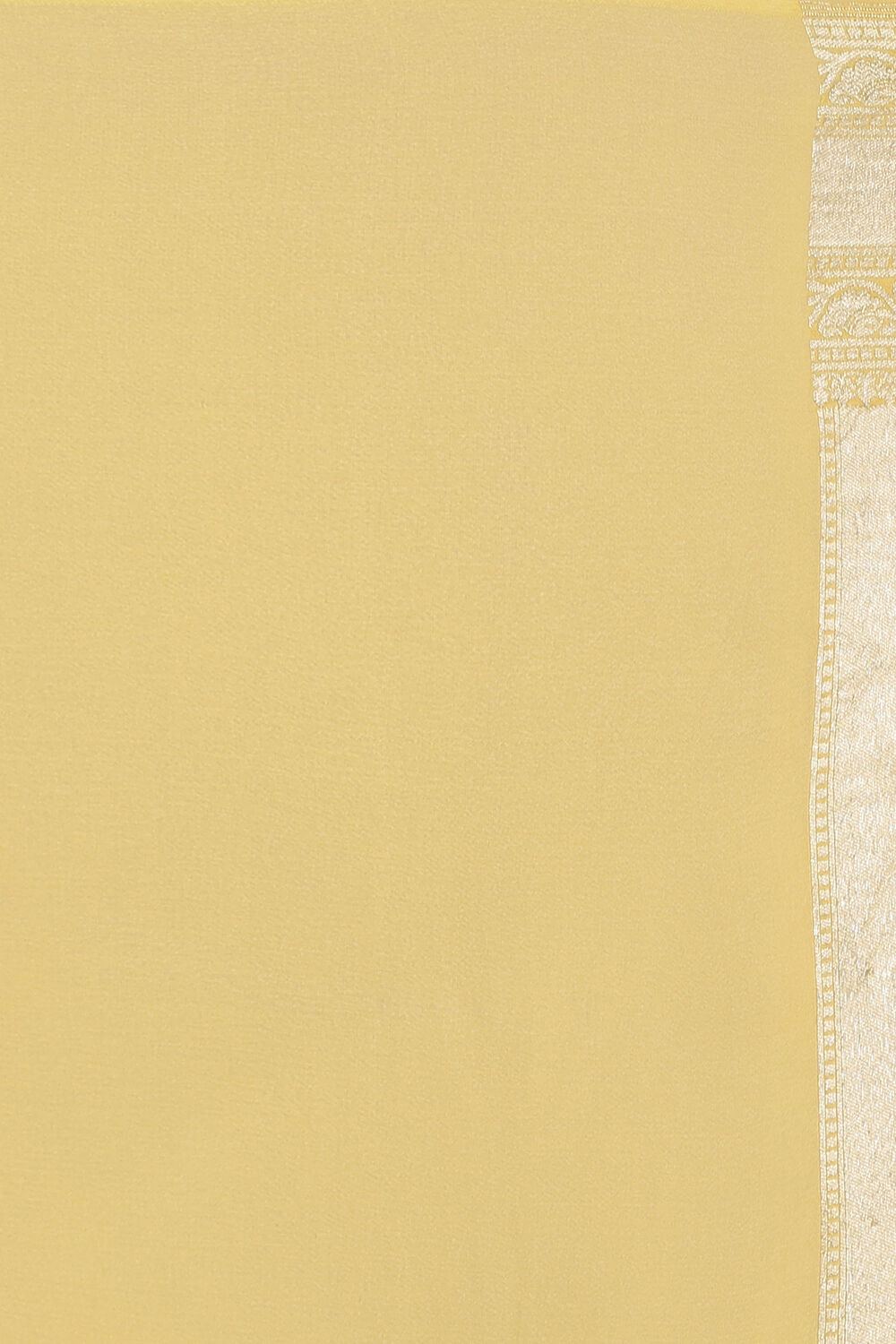 Yellow Handwoven Banarasi Pure Georgette Saree image number null