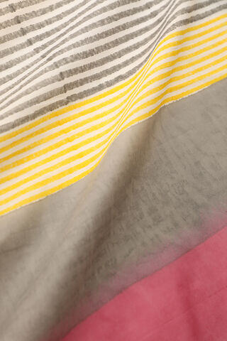 Pink Craft Pure Cotton Block Printed Saree thumbnail image number null