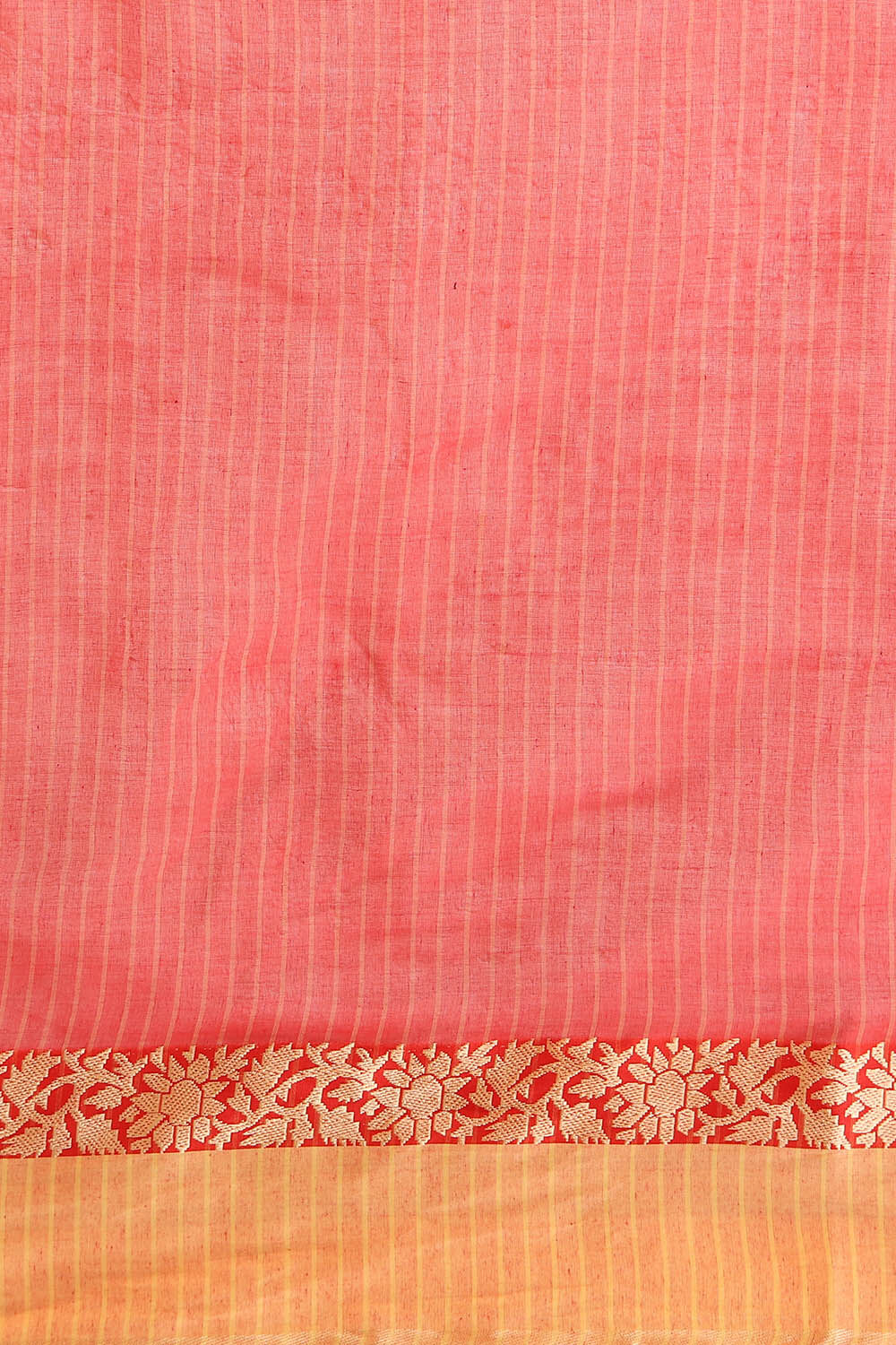 Red Pure Cotton Bengal Saree image number null