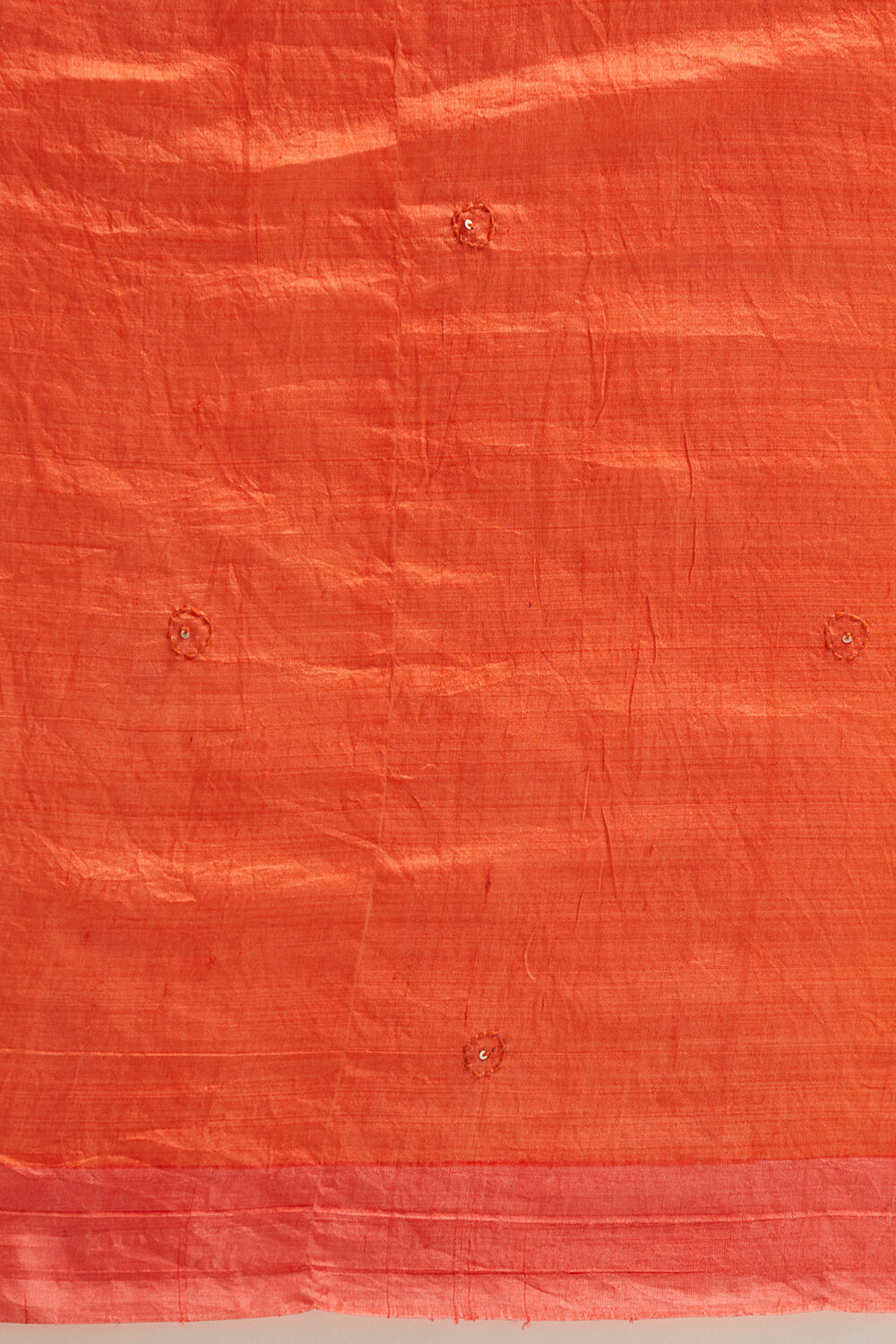 Light Orange Pure Silk Hand Painted Saree image number null