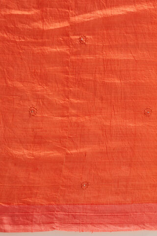 Light Orange Pure Silk Hand Painted Saree thumbnail image number null