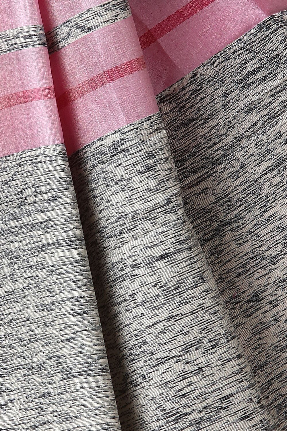 Pink Pure Tussar Silk Woven Saree image number null