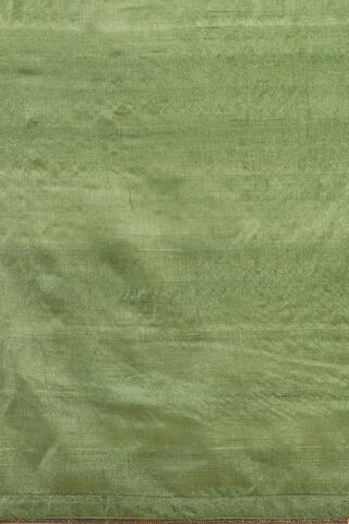 Green Pure Tussar Silk Hand Painted Saree thumbnail image number null