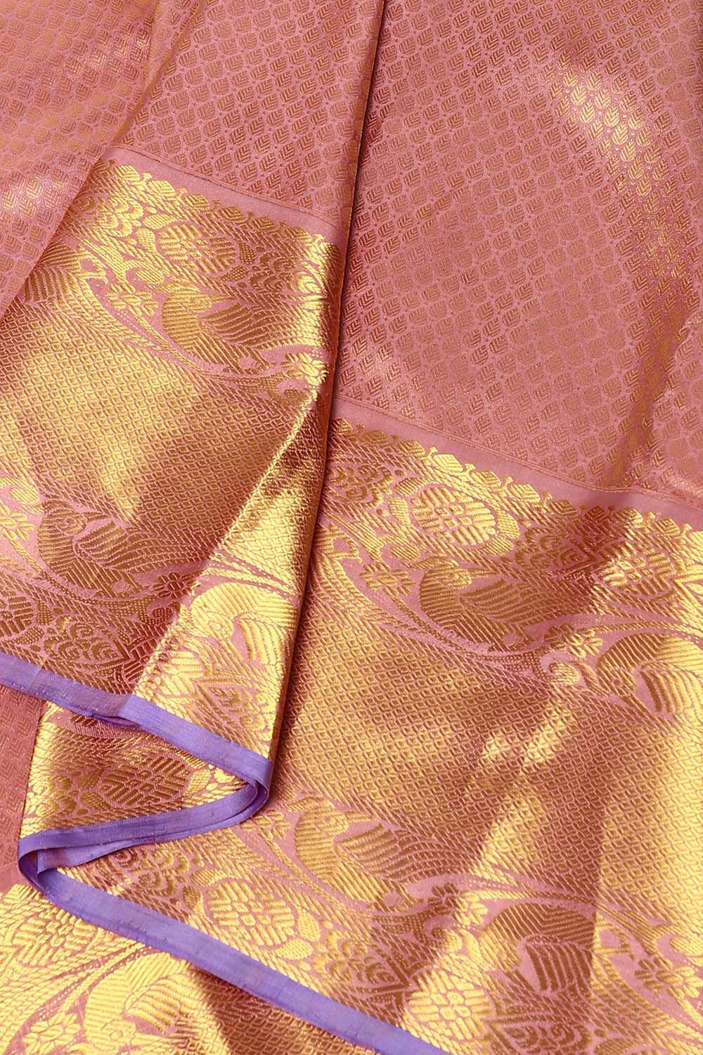 Light Pink Pure Silk Kanjivaram Saree image number null