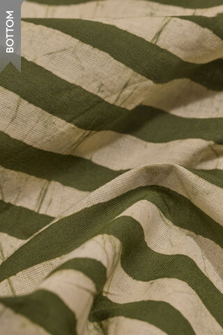 Light Green Pure Cotton Batik Unstitched Suit Set thumbnail image number null
