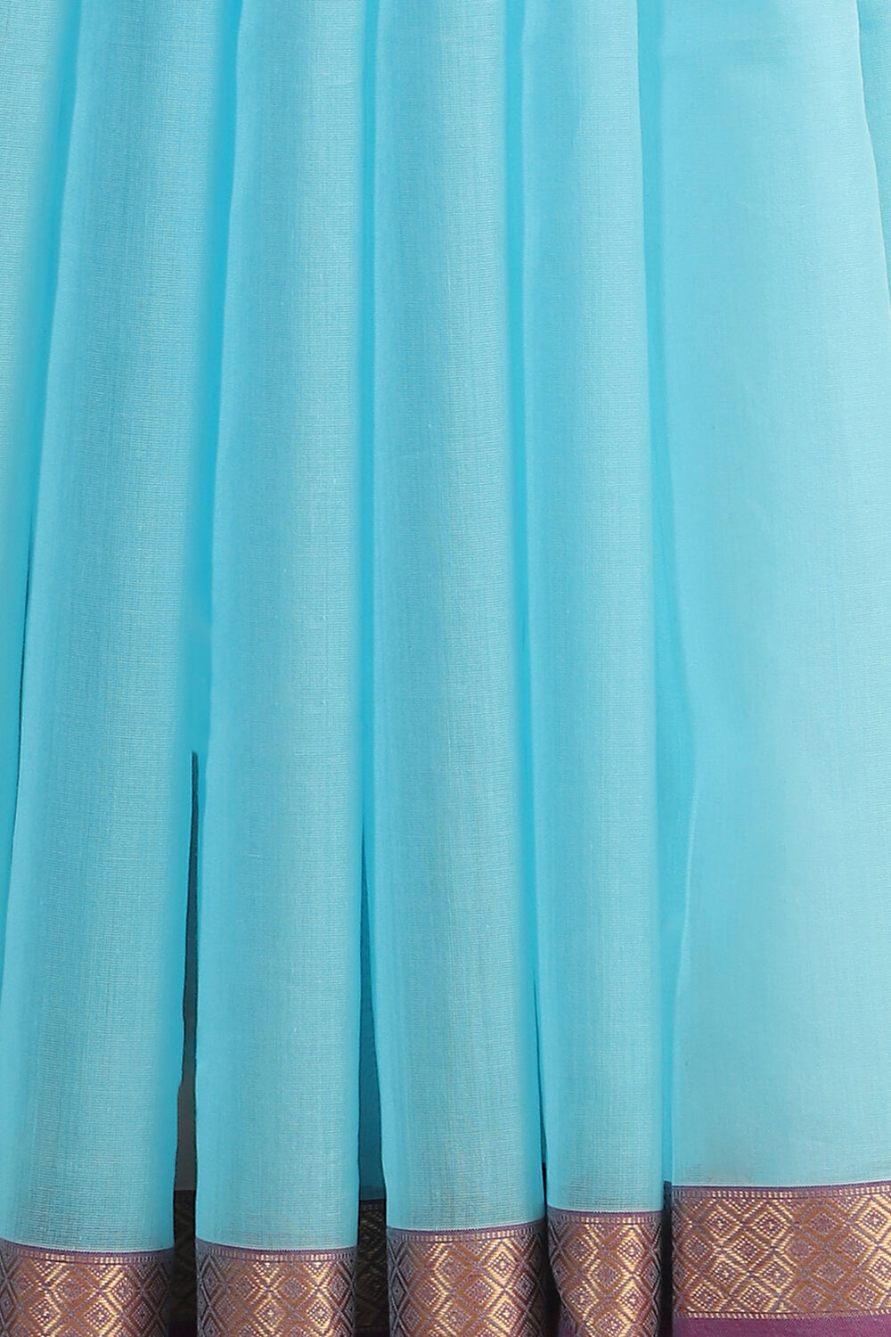 Blue Handwoven Maheswari Pure Silk Cotton Saree image number null