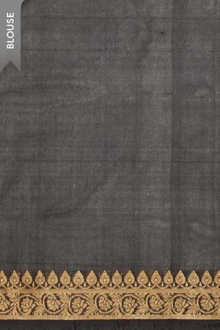 Grey Silk Viscose Cutwork Banaras Inspired Design Saree thumbnail image number null